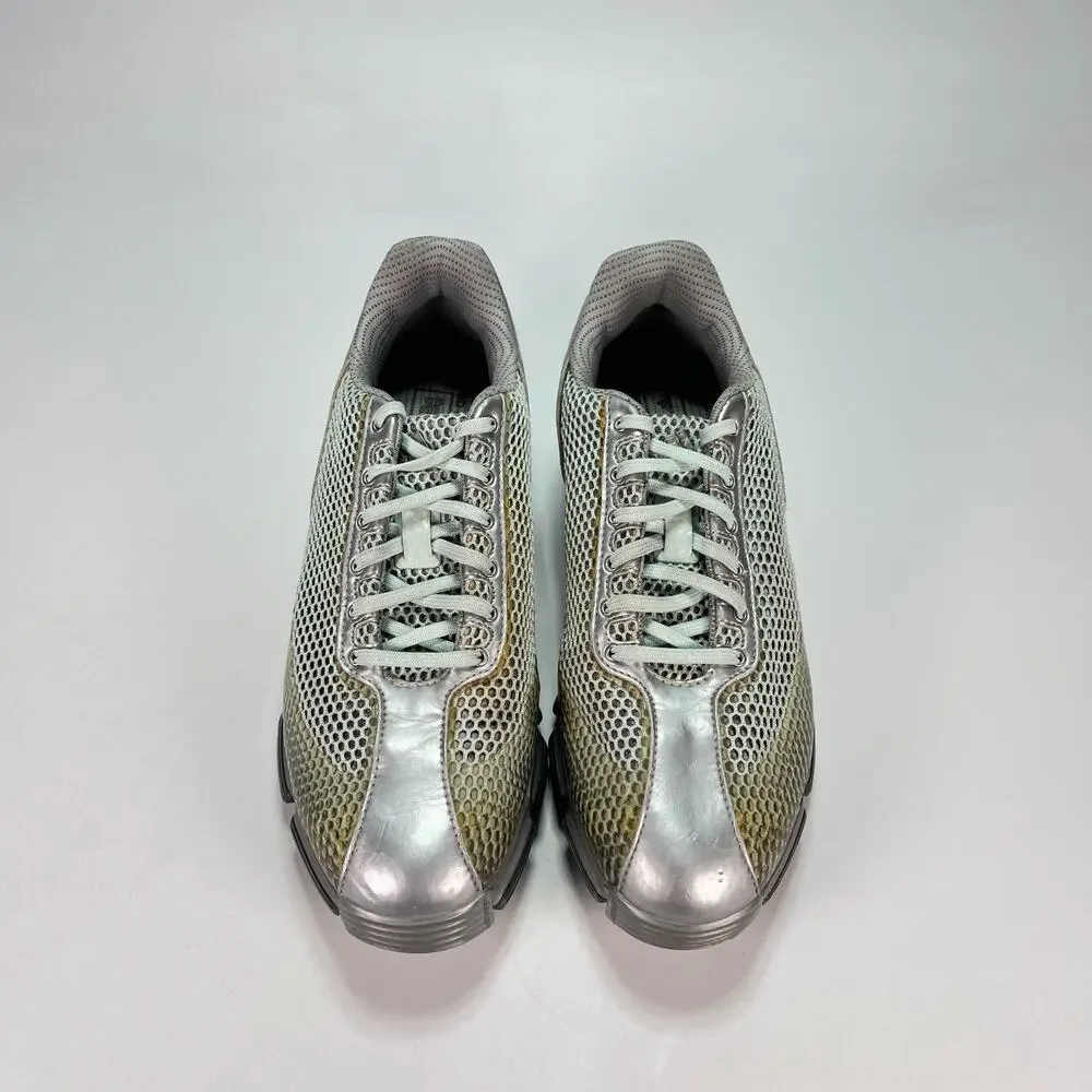 adidas TOUR360 50/50 Protect Silver Metallic Grey Low Top Golf Shoes Womens Sz 8